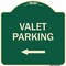 Signmission Valet Parking with Left Arrow Heavy-Gauge Aluminum Architectural Sign, 18" x 18", G-1818-22750 A-DES-G-1818-22750 - alternate 1